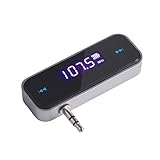 Mini Drahtlos FM Transmitter Sender UKW Handy Wireless Auto AUX-Adapter mit Integriertem Aux Port Auto Radio Audio Transmitter Empfänger Handy Autoradio Transmitter